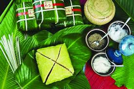 Vietnamese square sticky rice cake Hue Food Tour